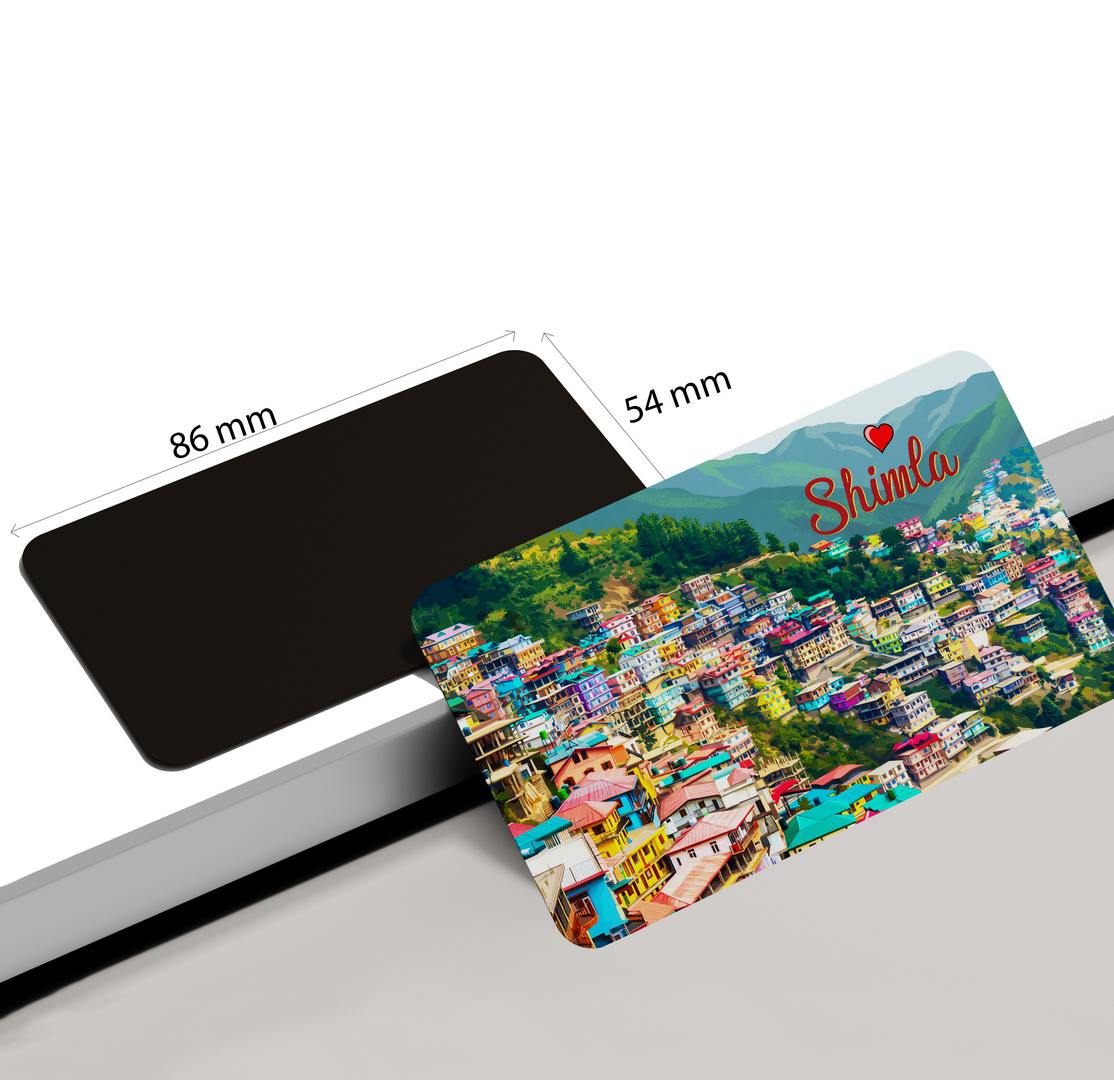 dhcrafts Rectangular Fridge Magnet Multicolor Himachal Pradesh Shimla D2 Design Pack of 1 (8.6cm x 5.4cm)